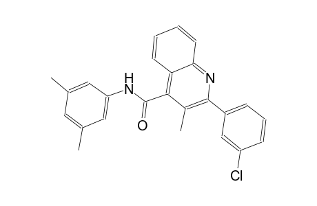 2-(3-chlorophenyl)-N-(3,5-dimethylphenyl)-3-methyl-4-quinolinecarboxamide