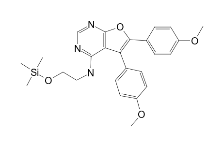 2-{[5,6-bis(4-Methoxyphenyl)furo[2,3-D]pyrimidin-4-yl]amino}ethanol, tms