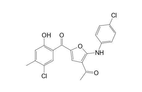 1-{5-[(5-Chloro-2-hydroxy-4-methylphenyl)carbonyl]-2-[(4-chlorophenyl)amino]furan-3-yl}ethan-1-one