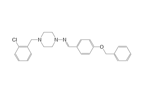 N-{(E)-[4-(benzyloxy)phenyl]methylidene}-4-(2-chlorobenzyl)-1-piperazinamine