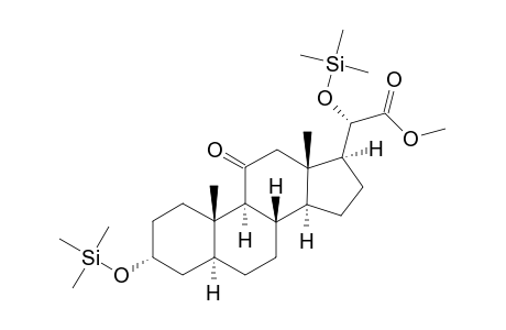Bis(trimethylsilyl) derivative of methyl ester of 3.alpha.,20.alpha.-Dihydroxy-5.beta.-pregnan-11-one-21-oic acid or Bis(trimethylsilyl) derivative of 17-Deoxy-.alpha.-cortolic acid