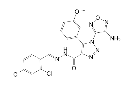 1-(4-amino-1,2,5-oxadiazol-3-yl)-N'-[(E)-(2,4-dichlorophenyl)methylidene]-5-(3-methoxyphenyl)-1H-1,2,3-triazole-4-carbohydrazide