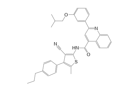 N-[3-cyano-5-methyl-4-(4-propylphenyl)-2-thienyl]-2-(3-isobutoxyphenyl)-4-quinolinecarboxamide