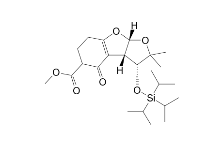 (3R,3aR,8aR)-2,2-dimethyl-3-(triisopropylsilyloxy)-5-(methoxycarbonyl)-2,3,3a,6,7,8a-hexahydro-5H-1,8-dioxacyclopenta[a]inden-4-one