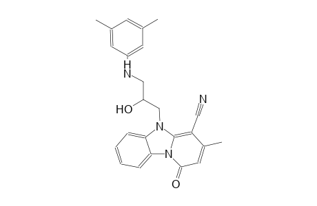 5-[3-(3,5-dimethylanilino)-2-hydroxypropyl]-3-methyl-1-oxo-1,5-dihydropyrido[1,2-a]benzimidazole-4-carbonitrile