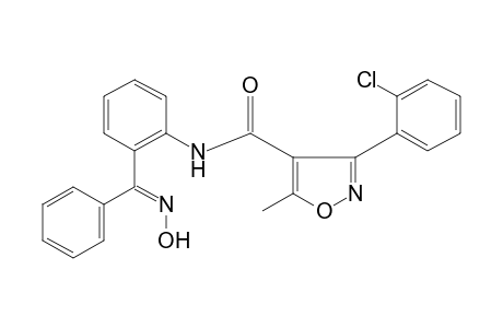 2'-BENZOYL-3-(o-CHLOROPHENYL)-5-METHYL-4-ISOXAZOLECARBOXANILIDE, OXIME