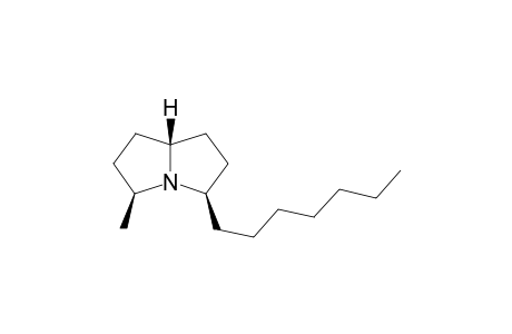 (-)-(3R,5S,8R)-3-Heptyl-5-methylpyrrolizidine