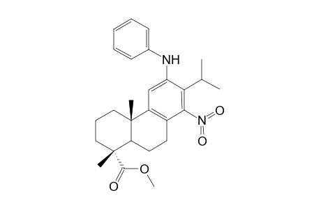 Methyl 12-[phenylamino]-14-nitrodehydroabietate