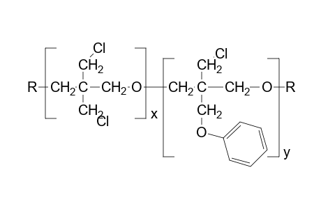 Partly phenoxylated poly(3,3-bischloromethyl-oxatetramethylene)