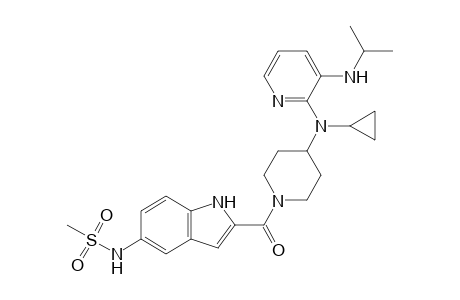 N-[2-[4-[cyclopropyl-[3-(isopropylamino)-2-pyridyl]amino]piperidine-1-carbonyl]-1H-indol-5-yl]methanesulfonamide