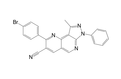 2-(4-Bromophenyl)-9-methyl-7-phenyl-7H-pyrazolo[3,4-h][1,6]naphthyridine-3-carbonitrile