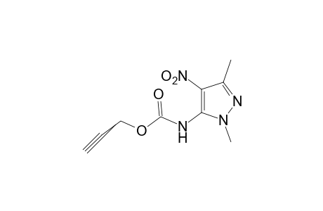 1,3-dimethyl-4-nitropyrazole-5-carbamic acid, 2-propynyl ester