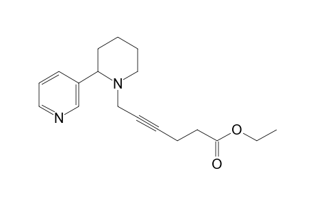 Ethyl 6-[2-(pyridin-3-yl)piperidin-1-yl]hex-4-ynoate