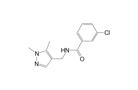 3-chloro-N-[(1,5-dimethyl-1H-pyrazol-4-yl)methyl]benzamide