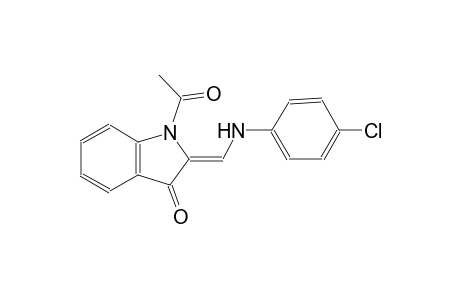 Indol-3(2H)-one, 1-acetyl-2-(4-chlorophenylaminomethylene)-
