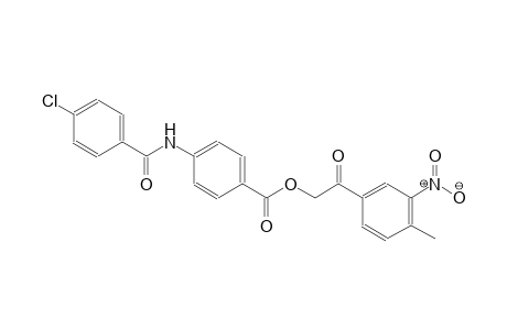 benzoic acid, 4-[(4-chlorobenzoyl)amino]-, 2-(4-methyl-3-nitrophenyl)-2-oxoethyl ester
