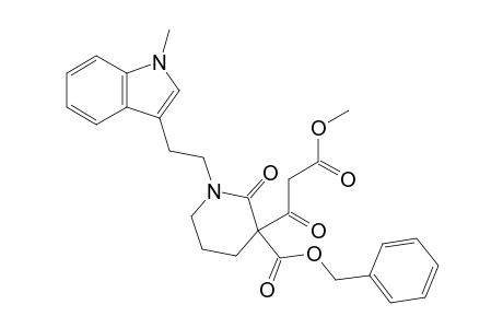 (+-)-3-Benzyloxycarbonyl-N-[2-(1-methylindol-3-yl)ethyl]-3-(1-oxo-2-methoxycarbonylethyl)piperidin-2-one