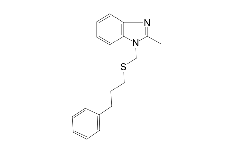 (2-Methyl-1H-benzimidazol-1-yl)methyl 3-phenylpropyl sulfide
