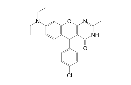 5-(4-Chlorophenyl)-8-(diethylamino)-2-methyl-3,4-dihydro-5H-chromeno-[2,3-d]-pyrimidin-4-one