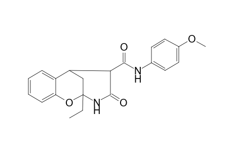 2-Ethyl-4-oxo-3,4,5,6-tetrahydro-2,6-methani-2H-1,3-benzoxazocine-5-p-methoxyphenylcarboxamide