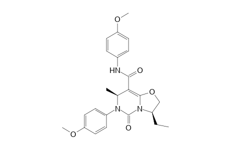 (3R,7S)-3-ethyl-5-keto-N,6-bis(4-methoxyphenyl)-7-methyl-3,7-dihydro-2H-oxazolo[3,2-c]pyrimidine-8-carboxamide