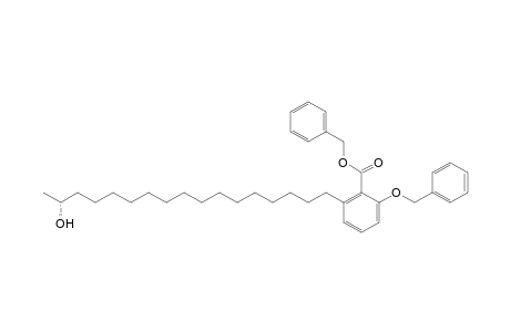 (phenylmethyl) 2-[(16R)-16-oxidanylheptadecyl]-6-phenylmethoxy-benzoate
