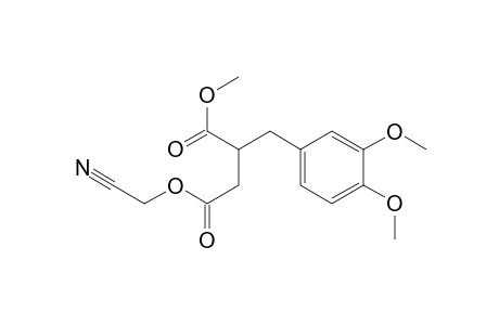 Butanedioic acid, [(3,4-dimethoxyphenyl)methyl]-, 4-(cyanomethyl)1-methyl ester, (.+-.)-