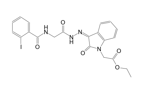 ethyl [(3Z)-3-({[(2-iodobenzoyl)amino]acetyl}hydrazono)-2-oxo-2,3-dihydro-1H-indol-1-yl]acetate