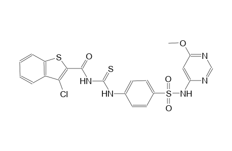 4-[({[(3-chloro-1-benzothien-2-yl)carbonyl]amino}carbothioyl)amino]-N-(6-methoxy-4-pyrimidinyl)benzenesulfonamide