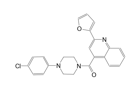 4-{[4-(4-chlorophenyl)-1-piperazinyl]carbonyl}-2-(2-furyl)quinoline
