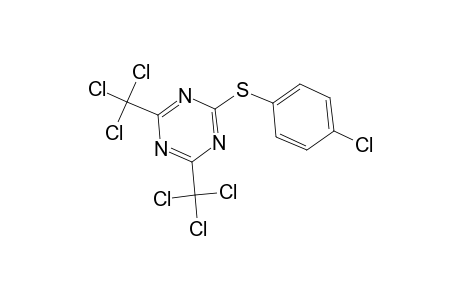 1,3,5-Triazine, 2-[(4-chlorophenyl)thio]-4,6-bis(trichloromethyl)-