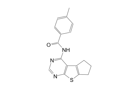 N-(6,7-dihydro-5H-cyclopenta[4,5]thieno[2,3-d]pyrimidin-4-yl)-4-methylbenzamide