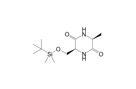 (3S,6S)-3-(tert-butyldimethylsilyloxymethyl)-6-methylpiperazine-2,5-dione