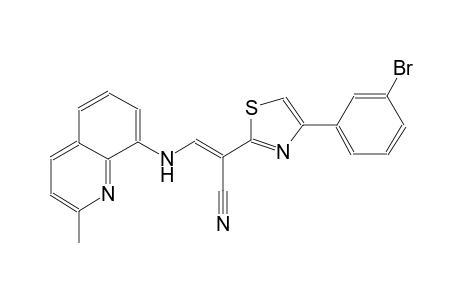 (2E)-2-[4-(3-bromophenyl)-1,3-thiazol-2-yl]-3-[(2-methyl-8-quinolinyl)amino]-2-propenenitrile