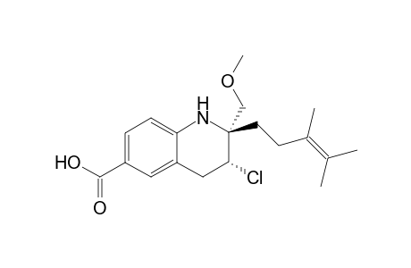 3-Chloranyl-2-(3,4-dimethylpent-3-enyl)-2-(methoxymethyl)-3,4-dihydro-1H-quinoline-6-carboxylic acid