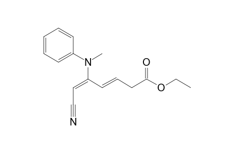 (E)-Ethyl 6-cyano-5-(N-methylanilino)hexa-3,5-dienoate