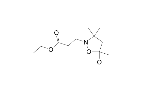 ETHYL_5-HYDROXY-3,3,5-TRIMETHYLISOXAZOLIDINE-2-PROPIONATE