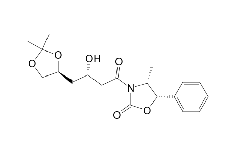 (3'S,5'S,4R,5S)-3-(3'-Hydroxy-5',6'-(isopropylidenedioxy)hexanoyl)-4-methyl-5-phenyl-2-oxazolidinone