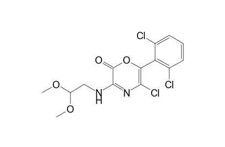 5-Chloro-6-(2,6-dichlorophenyl)-3-(2,2-dimethoxyethylamino)-2H-1,4-oxazin-2-one