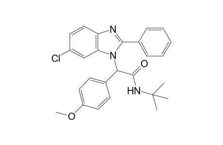 N-(tert-Butyl)-2-(6-chloro-2-phenyl-1H-benzimidazol-1-yl)-2-(4-methoxyphenyl)acetamide
