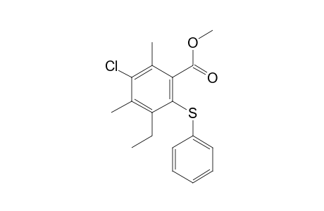 Methyl 3-chloro-5-ethyl-2,4-dimethyl-6-(phenylsulfanyl)-benzoate