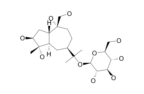 ATRACTYLOSIDE-B;(1S,3S,4S,5R,7R,10R)-3,4,10,11,14-PENTAHYDROXY-GUAI-11-O-BETA-D-GLUCOPYRANOSIDE