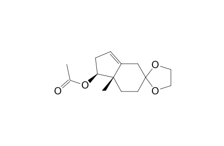 Spiro[1,3-dioxolane-2,5'-[5H]inden]-1'-ol, 1',2',4',6',7',7'a-hexahydro-7'a-methyl-, acetate, cis-