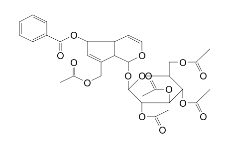 7-[(Acetyloxy)methyl]-1-[(2,3,4,6-tetra-O-acetylhexopyranosyl)oxy]-1,4a,5,7a-tetrahydrocyclopenta[c]pyran-5-yl benzoate