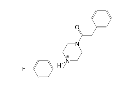 1-(4-fluorobenzyl)-4-(phenylacetyl)piperazin-1-ium