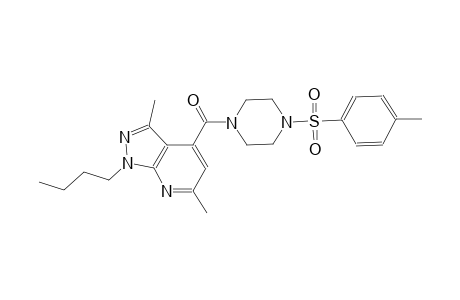 1-butyl-3,6-dimethyl-4-({4-[(4-methylphenyl)sulfonyl]-1-piperazinyl}carbonyl)-1H-pyrazolo[3,4-b]pyridine