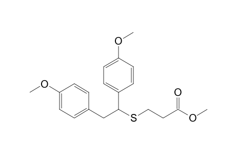 3-[1,2-bis(4-methoxyphenyl)ethylthio]propanoic acid methyl ester