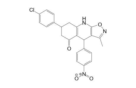 7-(4-Chlorophenyl)-3-methyl-4-(4-nitrophenyl)-4,7,8,9-tetrahydroisoxazolo[5,4-b]quinolin5(6H)-one