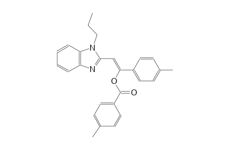 (Z)-1-(4-methylphenyl)-2-(1-propyl-1H-benzimidazol-2-yl)ethenyl 4-methylbenzoate