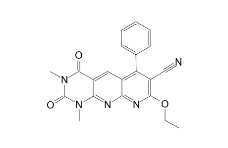 7-Cyano-8-ethoxy-1,3-dimethyl-6-phenyl-2,4-dioxo-1,2,3,4-tetrahydropyrimido[4,5-b]-1,8-naphthyridine